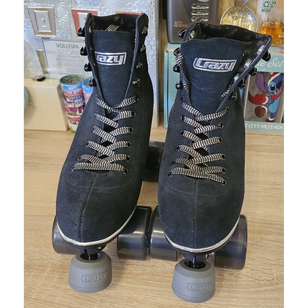 Crazy Skates Evoke Women's Black Roller Skates Size W8/M7